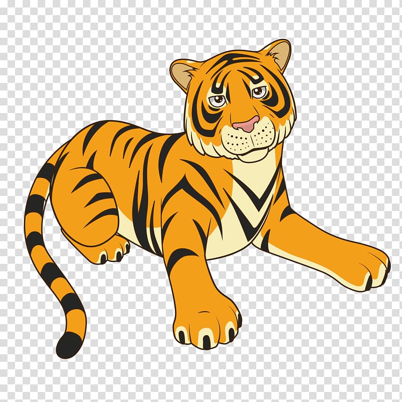 Tiger Black panther Cartoon Illustration, Cartoon tiger transparent background PNG clipart
