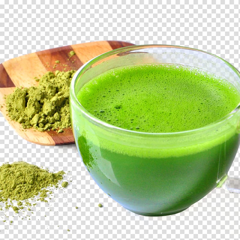 Juice Smoothie Green tea Matcha, Matcha powdered juice transparent background PNG clipart