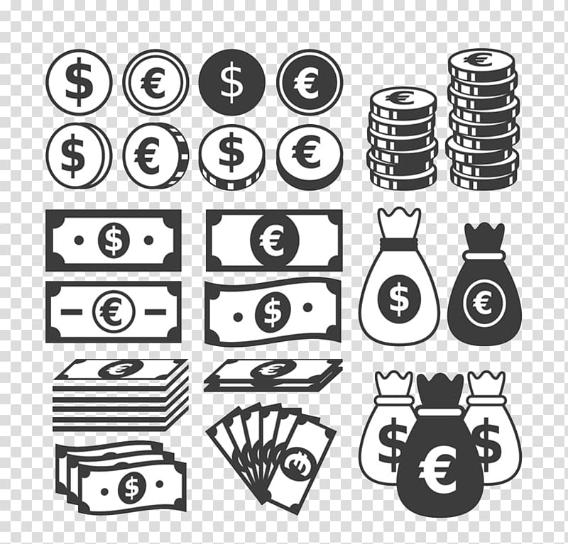 Money Coin Banknote Icon, Coins and banknotes transparent background PNG clipart