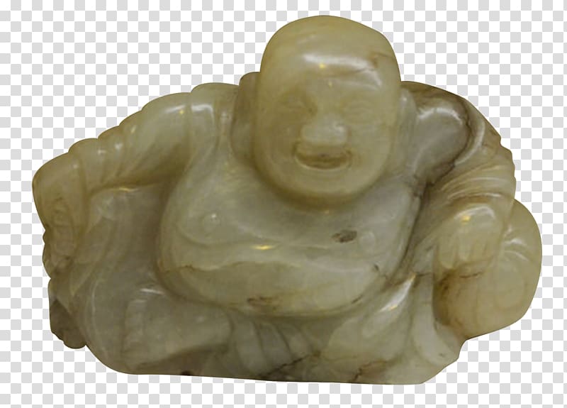 Maitreya Jade, Jade sculpture, Maitreya Buddha, close-up transparent background PNG clipart