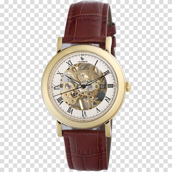 Watch strap Laurens Skeleton watch Mechanical watch, watch transparent background PNG clipart