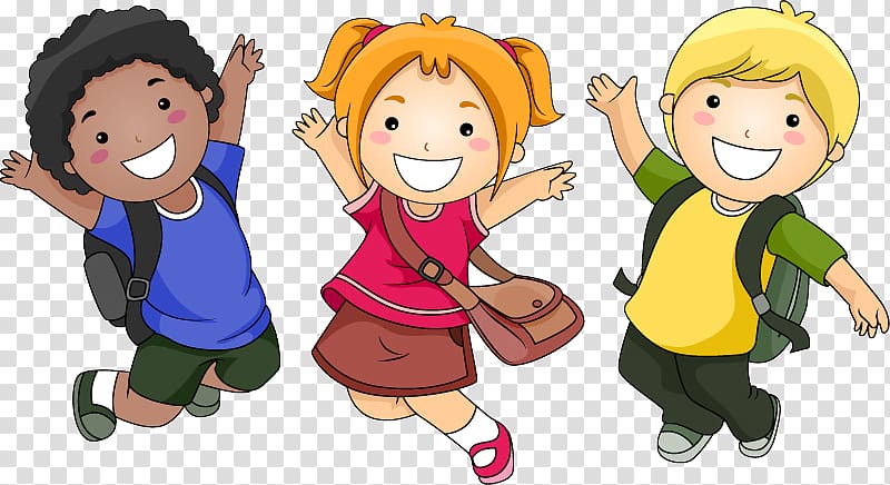 Cartoon Child , Black and white and yellow race children transparent background PNG clipart