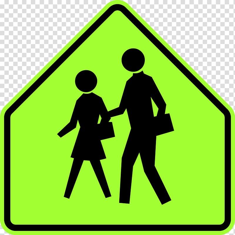 School zone Traffic sign Manual on Uniform Traffic Control Devices Safety, crossing transparent background PNG clipart