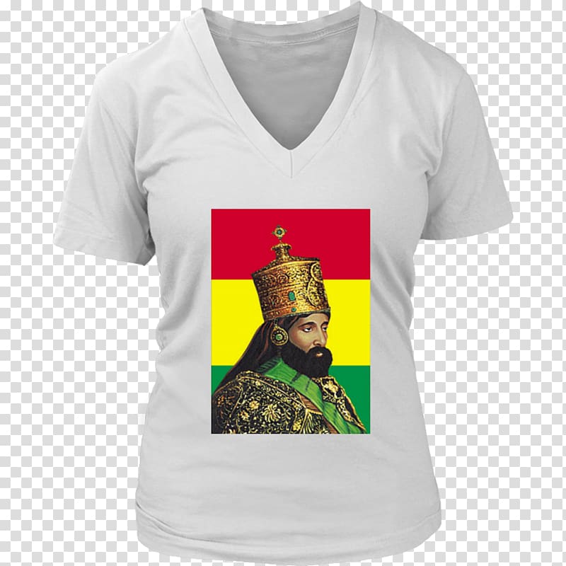 T-shirt Hoodie Sleeve Clothing, Haile Selassie transparent background PNG clipart