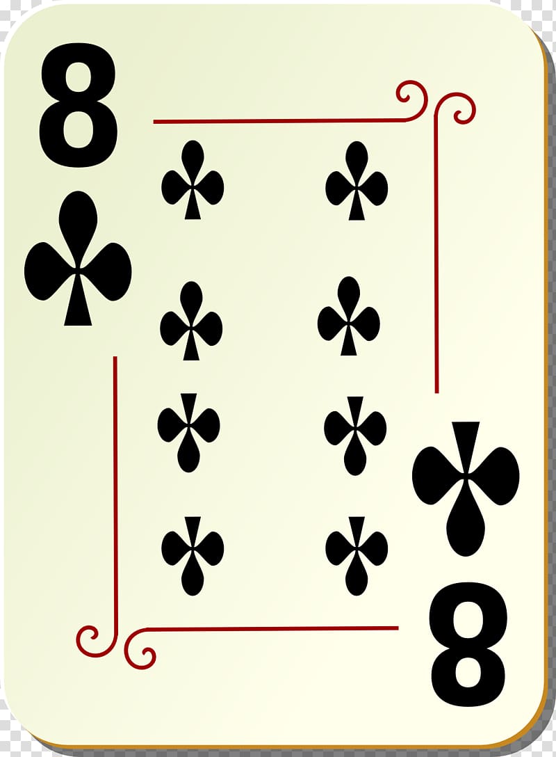 Playing card Huit de trxe8fle Standard 52-card deck , Poker plum 8 transparent background PNG clipart