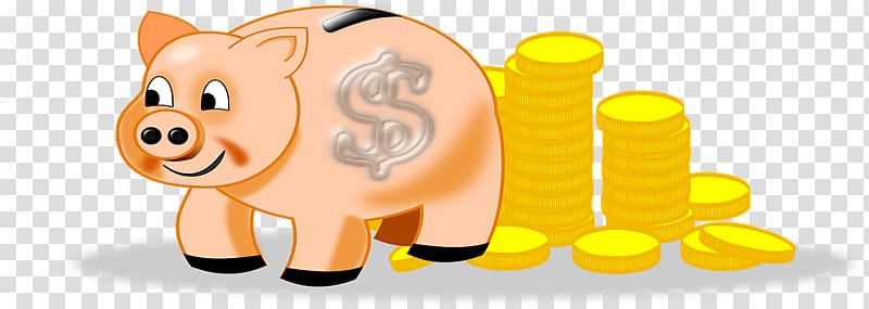 Piggy bank Money Coin Saving, red piggy bank transparent background PNG clipart