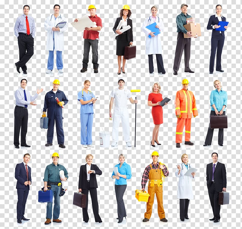 assorted worker-themed illustration ], Job Employment Business Laborer Labour law, Industrial Worker transparent background PNG clipart