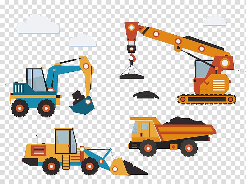 Crane Tractor Crawler-transporter, Cranes and truck tractors transparent background PNG clipart