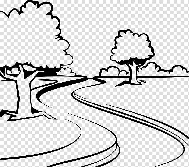 Black and white Drawing Line art , River Drawing transparent background PNG clipart