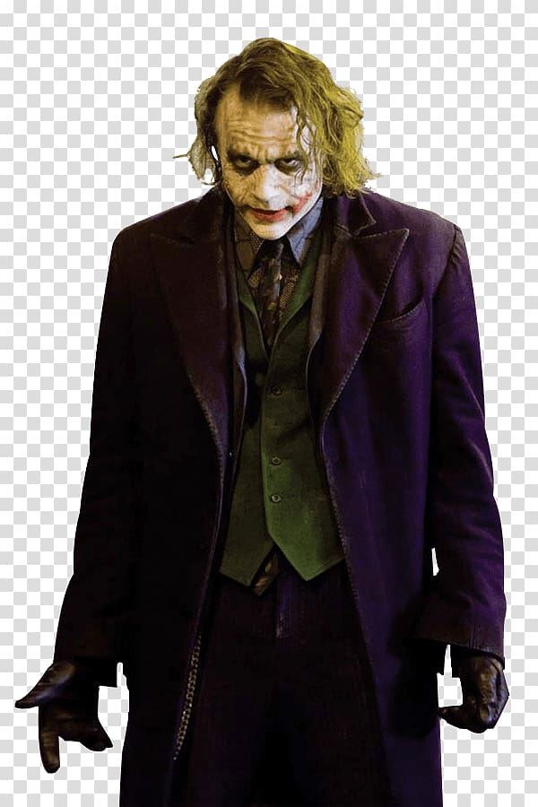 Heath Ledger as The Joker, Batman Joker transparent background PNG clipart