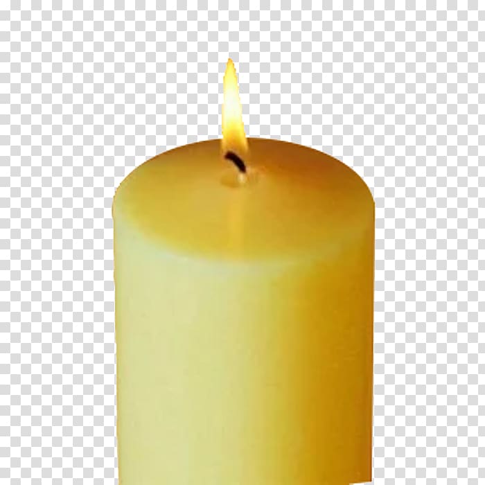 Candle Wax Yellow Cylinder, Church Candles Free transparent background PNG clipart