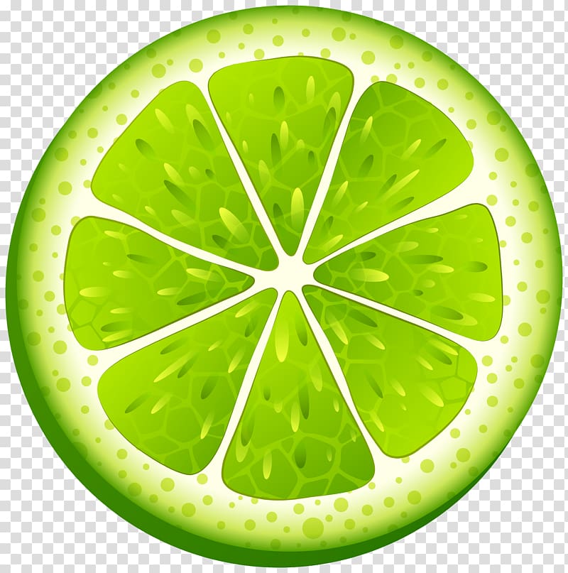 green line slice illustration, Persian lime Sweet Lemon, Lime transparent background PNG clipart
