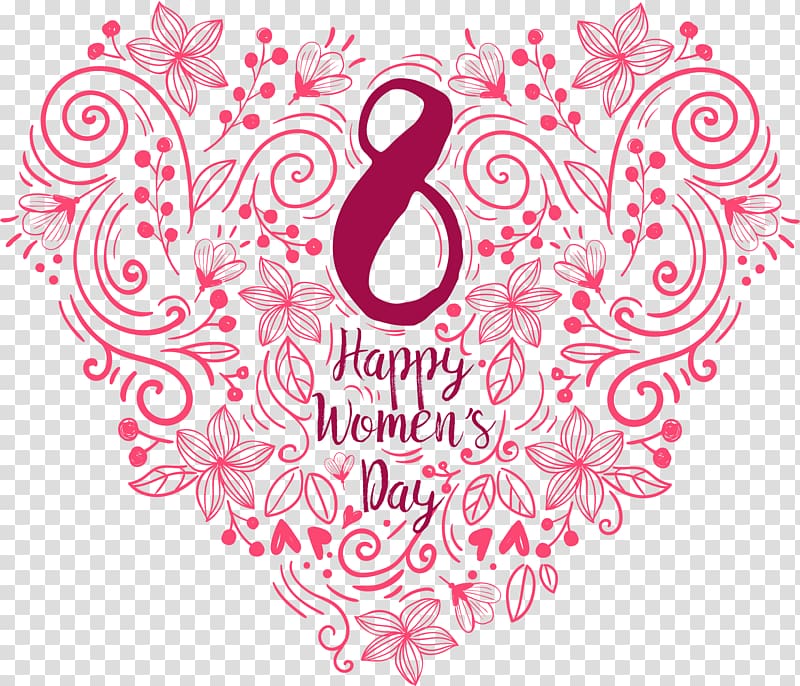 happy women's day text, International Women\'s Day Greeting Social media Woman Institute of Education Barão de Mauá, Spring flowers background three eight transparent background PNG clipart