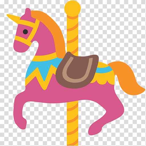 Horse Carousel Gardens Amusement Park Emoji , horse transparent background PNG clipart