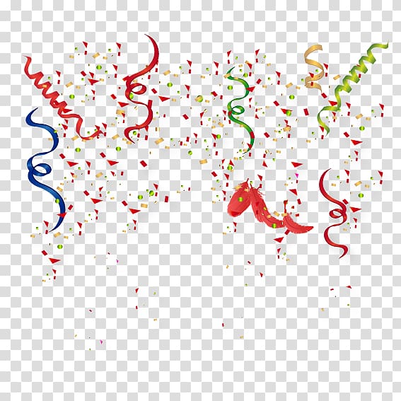Paper Confetti Icon, Festive ribbons and confetti transparent background PNG clipart