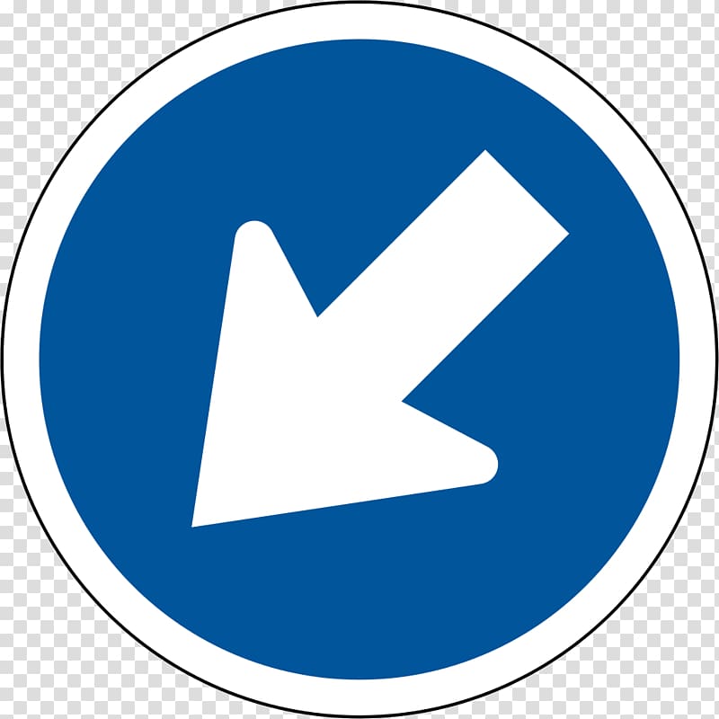 Traffic sign Arrow Mandatory sign, Arrow transparent background PNG clipart