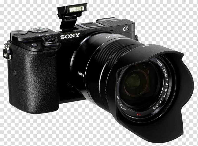 Digital SLR Sony α6000 Mirrorless interchangeable-lens camera Sony α6500 Camera lens, camera lens transparent background PNG clipart