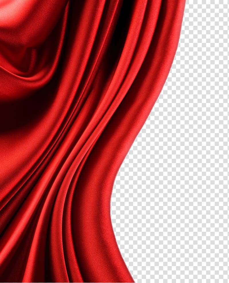 red cloth , Satin Textile Silk Red, Satin transparent background PNG clipart