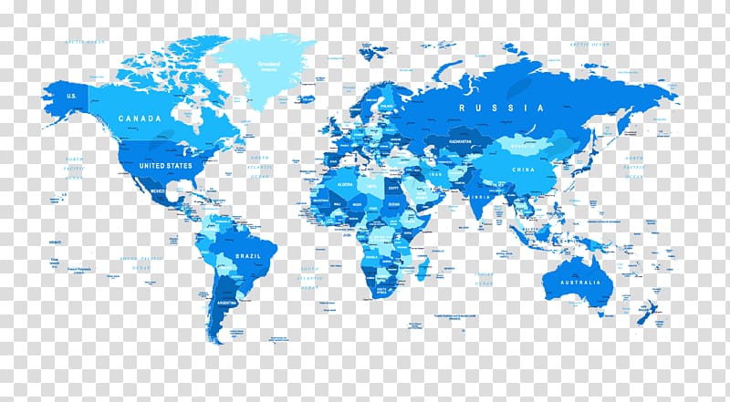 Globe World map, Blue map of the world material transparent background PNG clipart