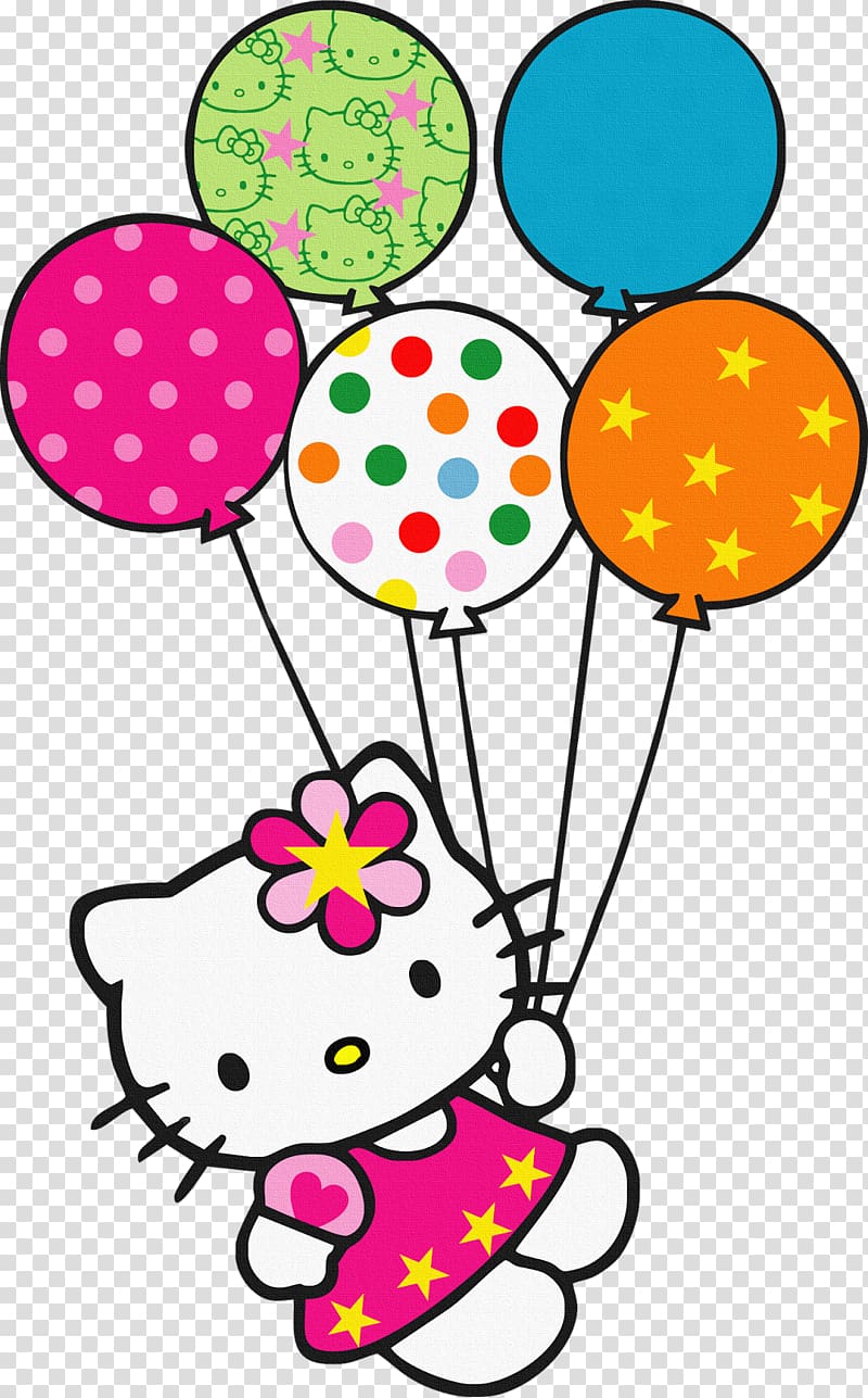 hello kitty holding balloons hello kitty balloon hello kitty transparent background png clipart hiclipart