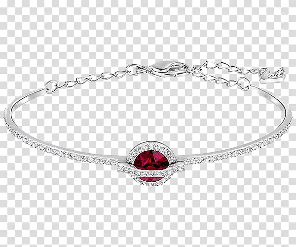 Bangle Earring Bracelet Jewellery Swarovski AG, Swarovski jewelry garnet ruby ​​bracelet transparent background PNG clipart