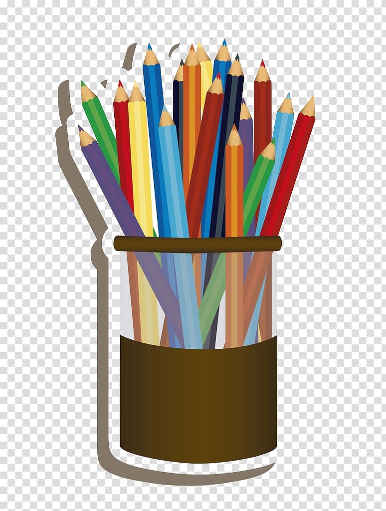 Pencil case Illustration, Cartoon pencil transparent background PNG clipart