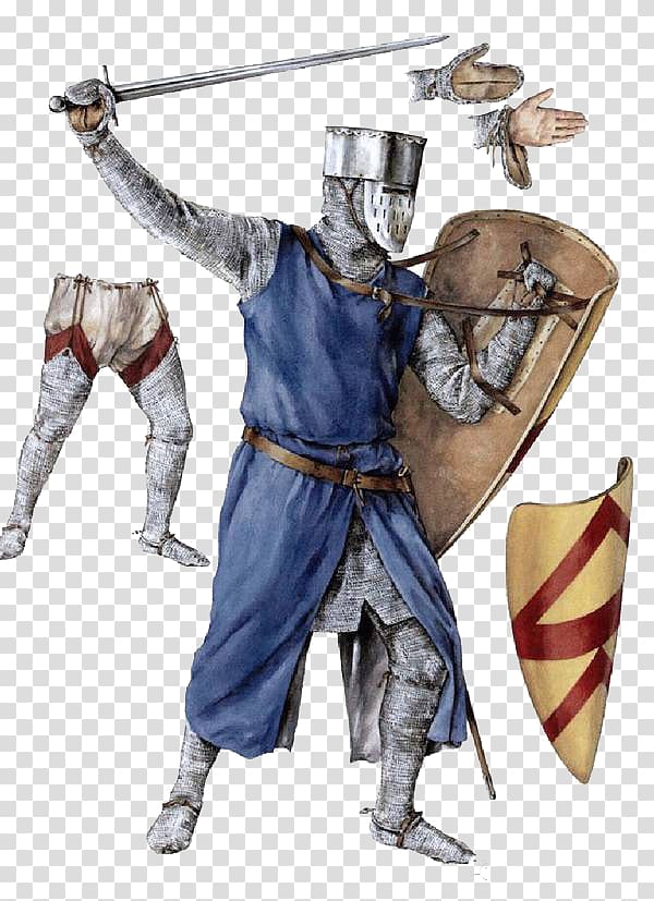 Middle Ages 13th century 12th century Knight 15th century, Medieval knife shield soldiers transparent background PNG clipart