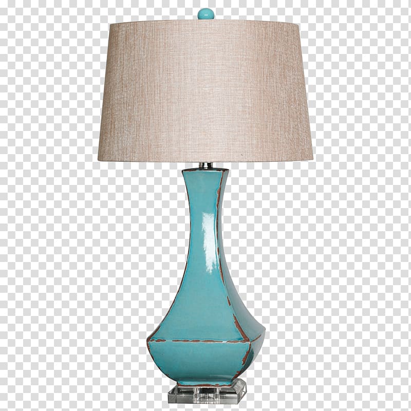 Table Lighting Lamp Turquoise Ceramic, aprons transparent background PNG clipart