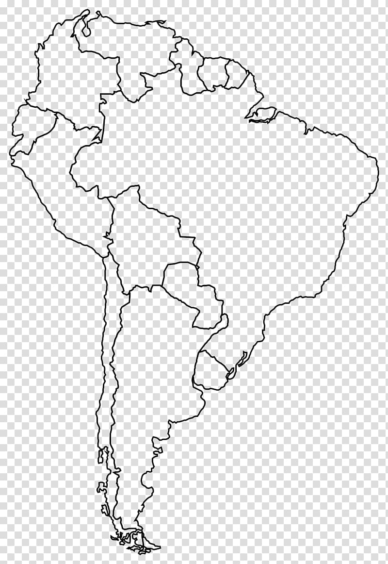 Page South America Coloring book Blank map, map transparent background PNG clipart