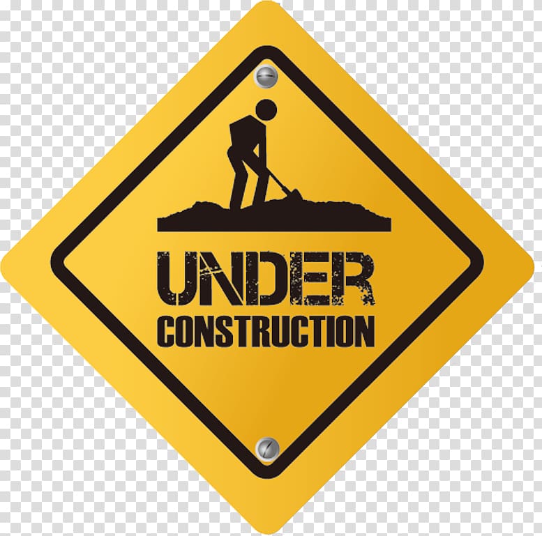 Under Construction art, Architectural engineering Icon, Traffic signs transparent background PNG clipart