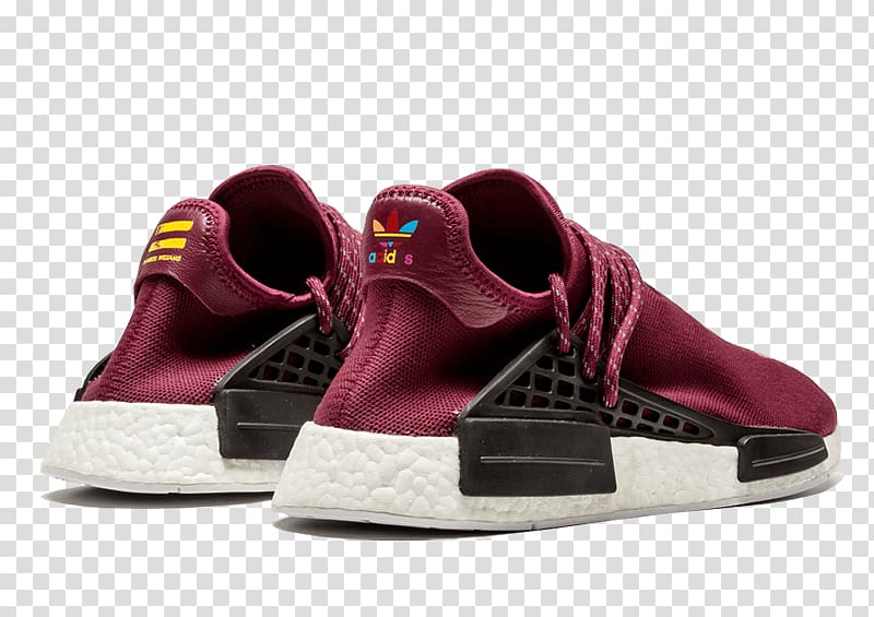 Adidas Mens Pw Human Race NMD Tr Adidas Pw Human Race Nmd BB0617 adidas NMD R1 Pharrell HU Friends and Family Burgundy, maroon puma shoes for women transparent background PNG clipart