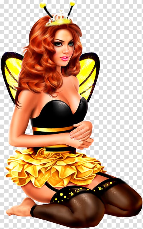 Insect Pin-up girl Fairy , insect transparent background PNG clipart