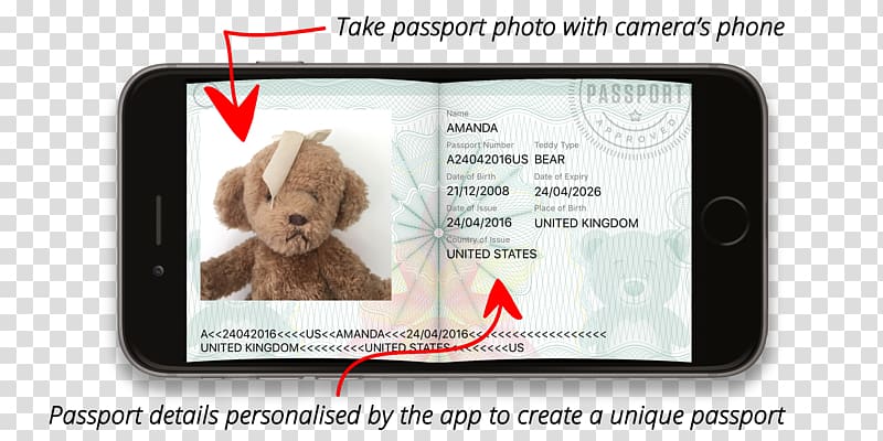 Passport stamp British passport Teddy bear, passport transparent background PNG clipart