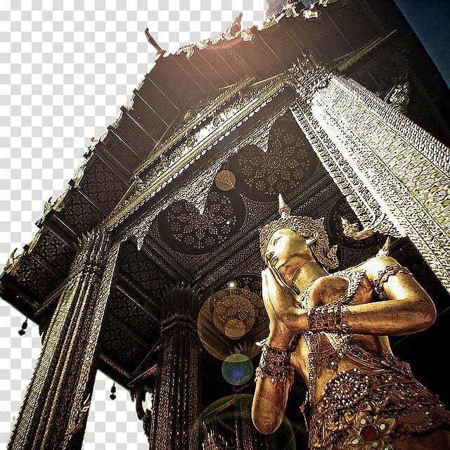 Hindu Deity statue, Grand Palace Khaosan Road Sukhothai Province Ko Pha-ngan Don Mueang District, Thai temple Golden Buddha transparent background PNG clipart