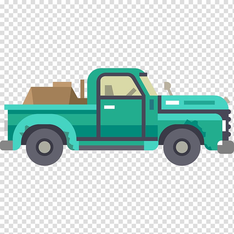 Car Sprite, Small flat truck material transparent background PNG clipart