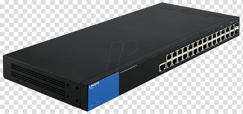 Gigabit Ethernet Network switch Power over Ethernet Linksys Smart LGS308P Port, others transparent background PNG clipart