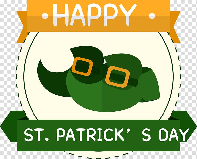 Saint Patricks Day , Green cartoon label transparent background PNG clipart