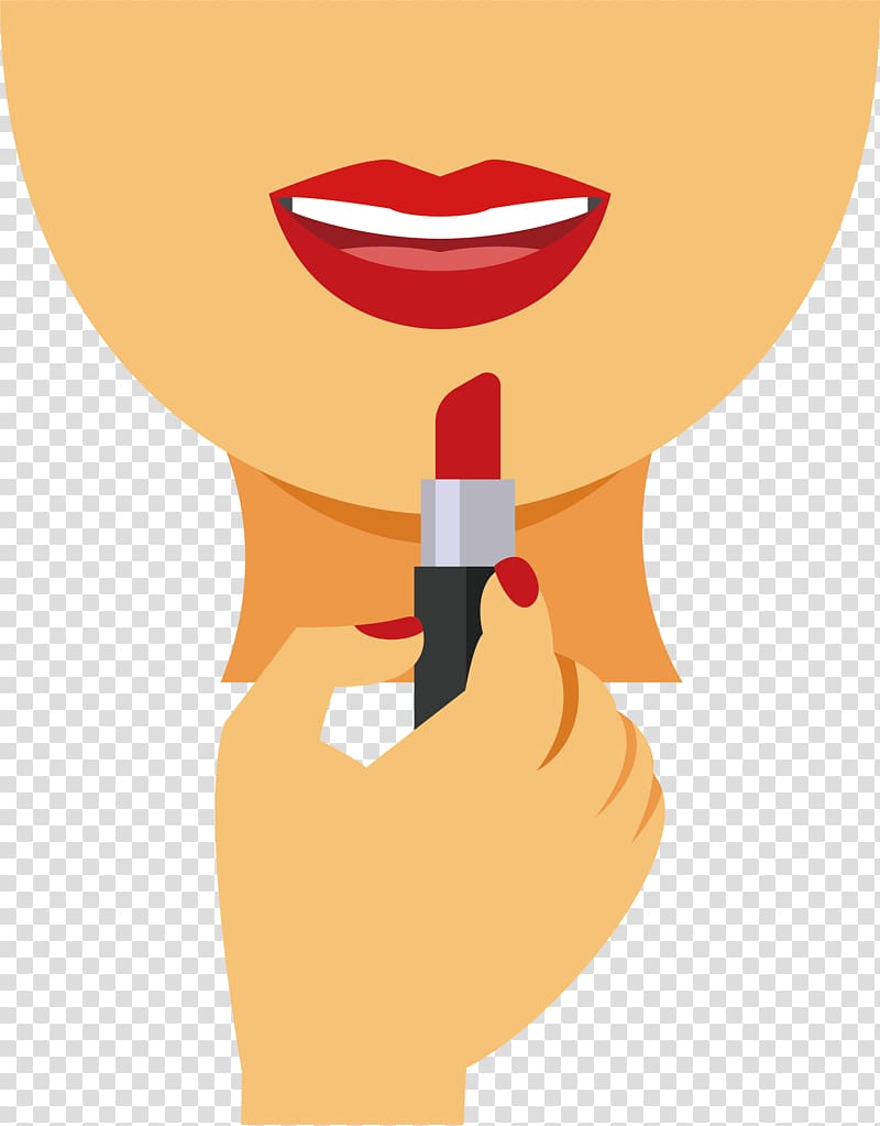 Lip balm Lipstick Cosmetics Make-up artist, Lipstick steps transparent background PNG clipart