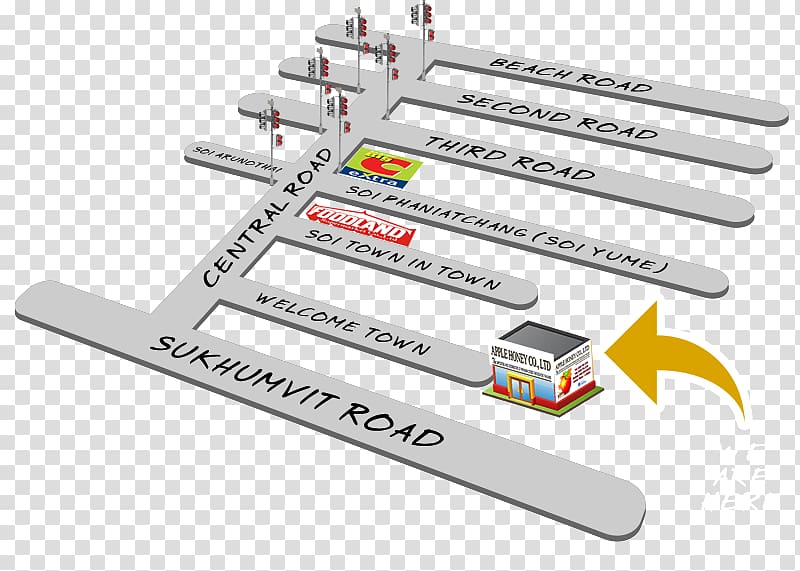 Welcome Town Apple Honey Company Ltd Cider Pattaya Klang Market Map, pattaya thailand map transparent background PNG clipart