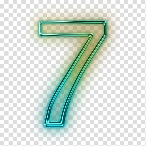 Number Icon, number 7 transparent background PNG clipart