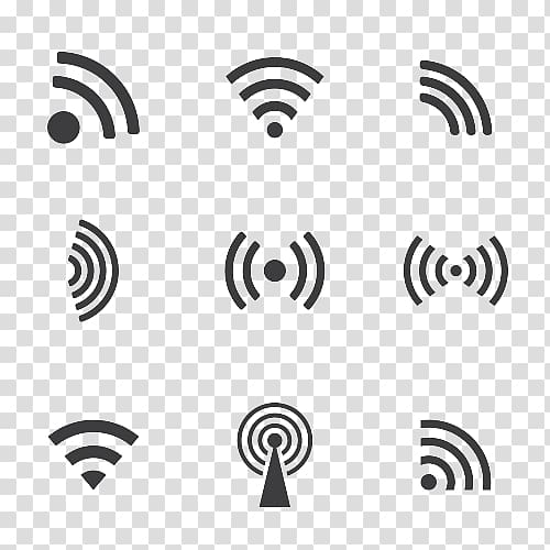 assorted signal icons, Wi-Fi Wireless Icon, WIFI logo transparent background PNG clipart