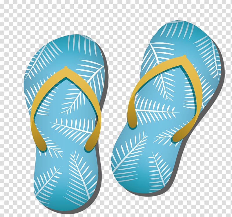 Flip-flops Slipper Blue, Blue cool summer slippers transparent background PNG clipart