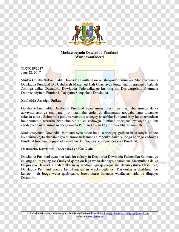 Tukaraq Madaxtooyada Puntland Somali Al-Shabaab War, Puntland transparent background PNG clipart