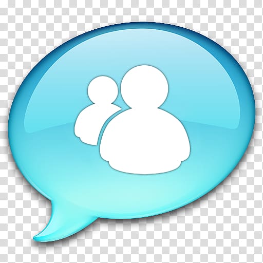blue and white message box illustration, blue aqua azure circle, Windows Live Messenger transparent background PNG clipart