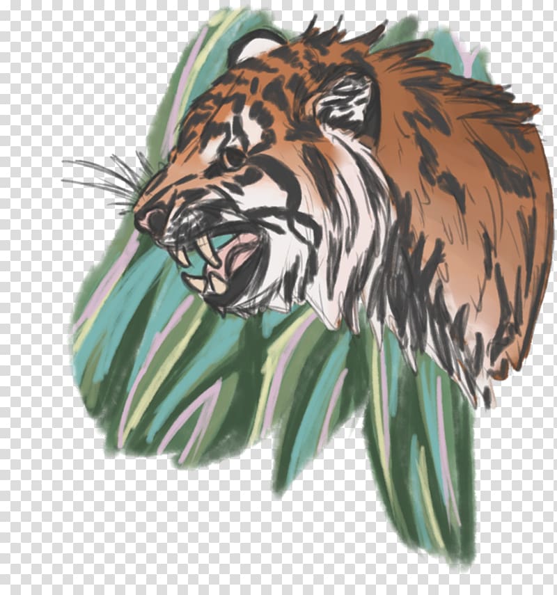 Tiger Roar Big cat Terrestrial animal, the king of jungle transparent background PNG clipart