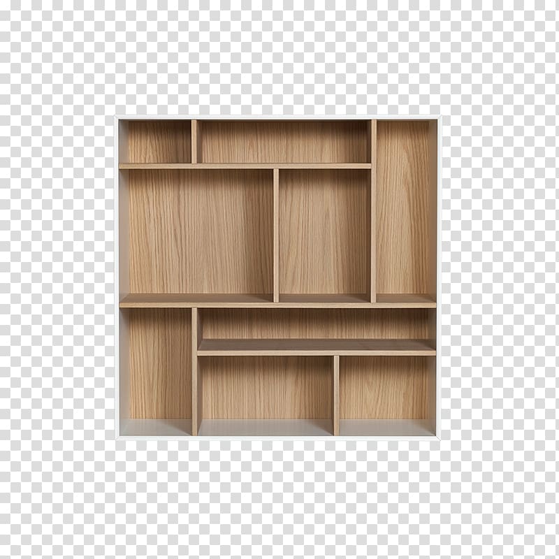 Shelf Bookcase Library Design Oak, light grey transparent background PNG clipart