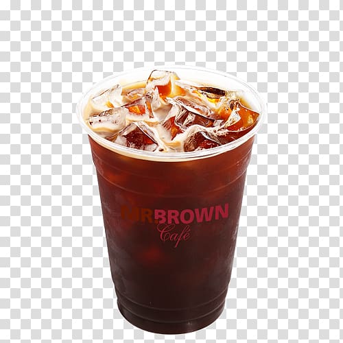 Iced coffee Cafe Caffè Americano Cappuccino, iced Americano transparent background PNG clipart
