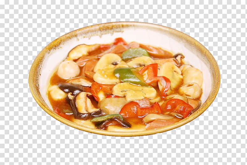 Red curry Vegetarian cuisine Recipe Seafood, Braised Mushroom Gifts transparent background PNG clipart