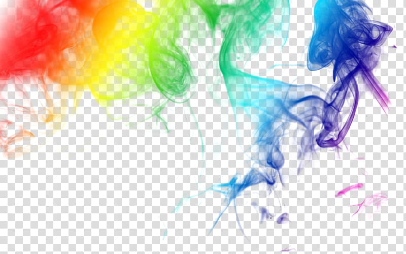 rainbow color smoke template, Colored smoke 0, Seven color misty smoke transparent background PNG clipart