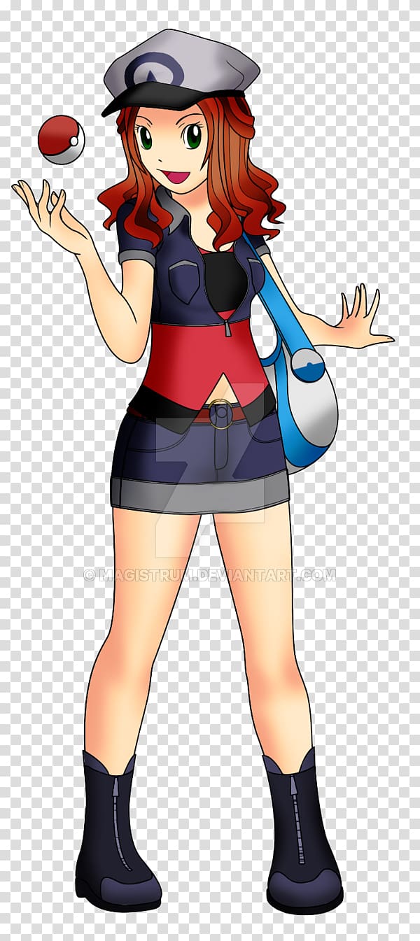 Pokémon Trainer Art Red hair, pokemon transparent background PNG clipart